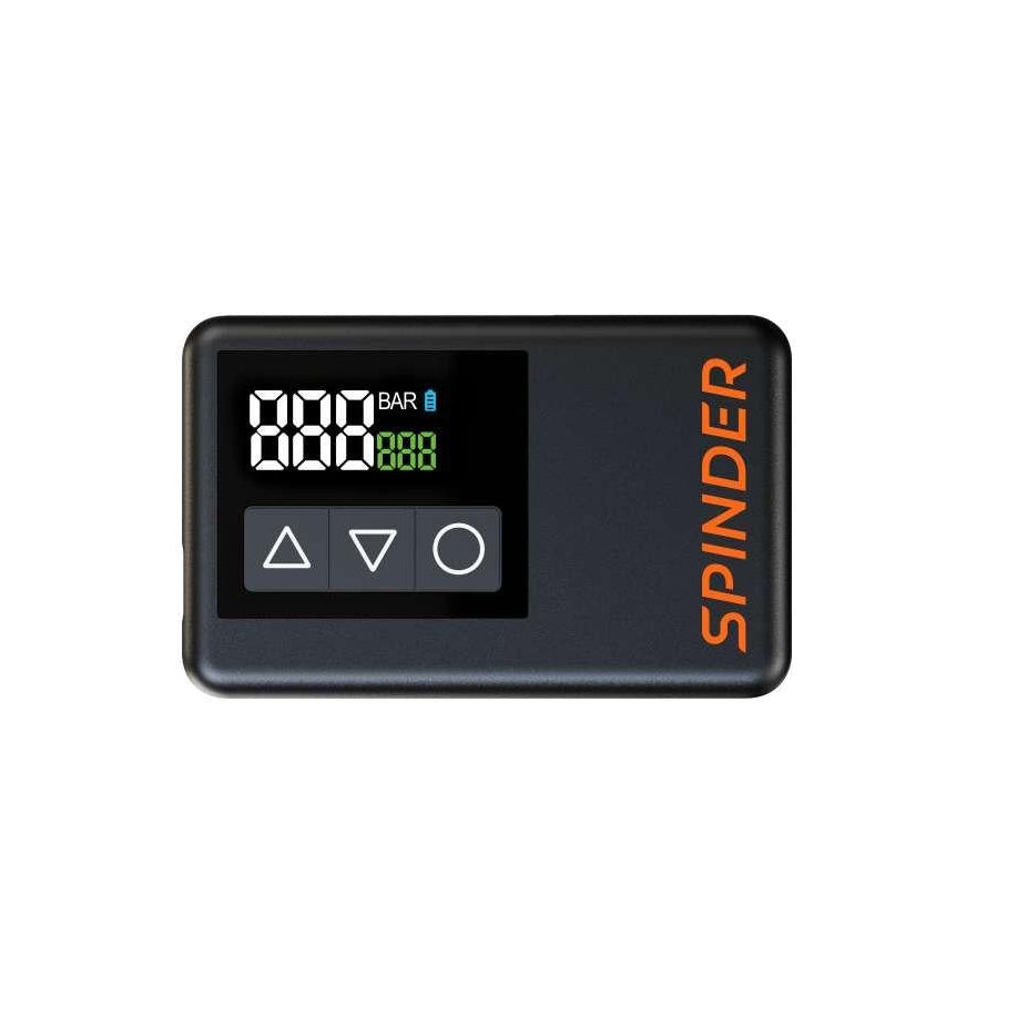 Spinder Mini120 fietscompressor zwart - vooraanzicht