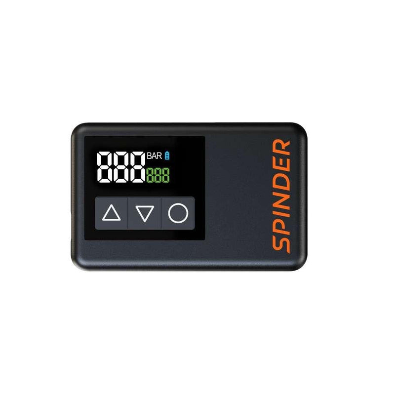Spinder Mini120 fietscompressor zwart - vooraanzicht