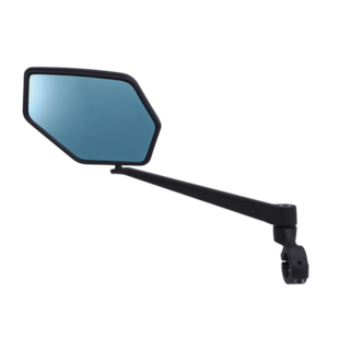 BBB BBM-02 E-view fietsspiegel links 22.2mm zwart - vooraanzicht